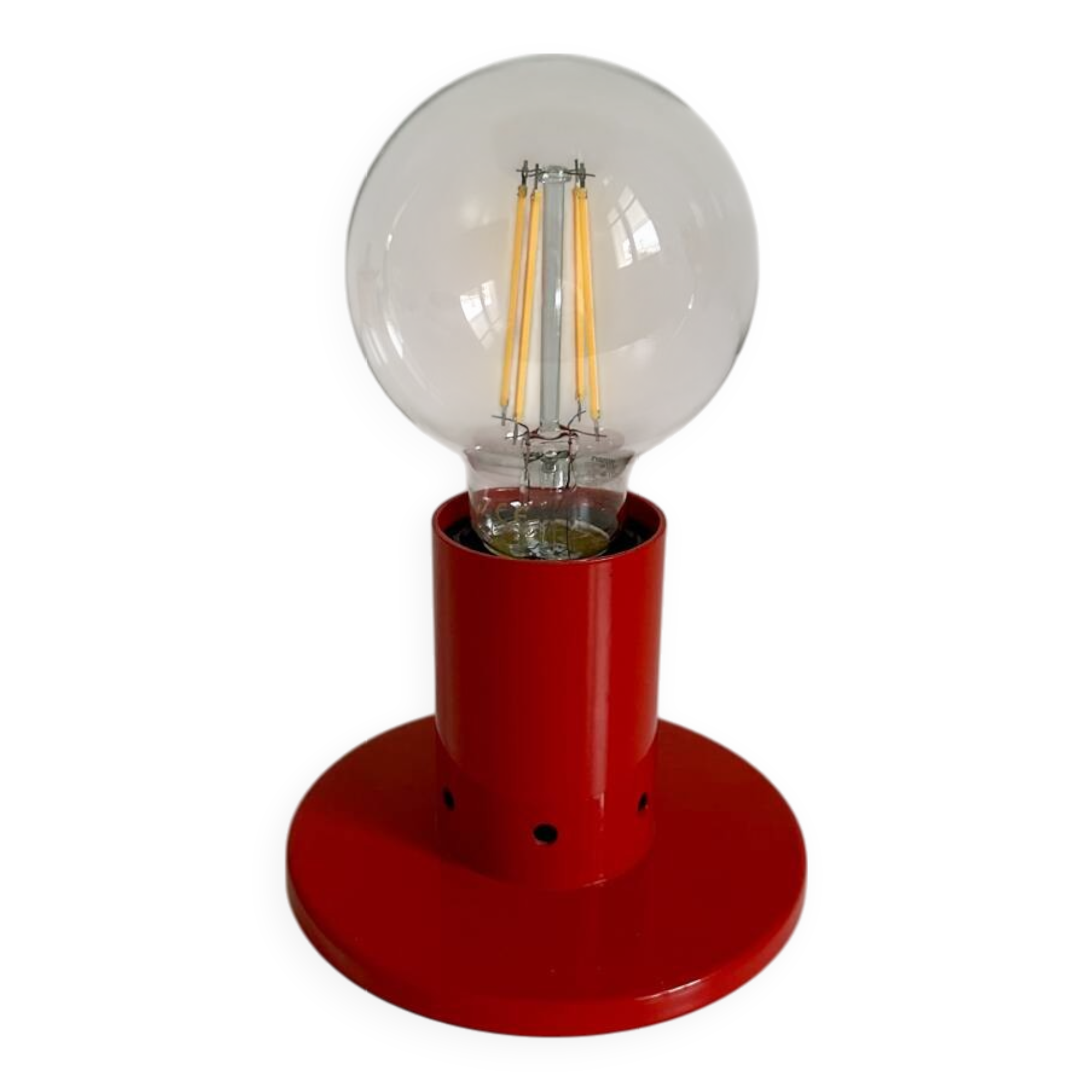 Goro red wall or ceiling light by Sergio Mazza Quattrifolio design