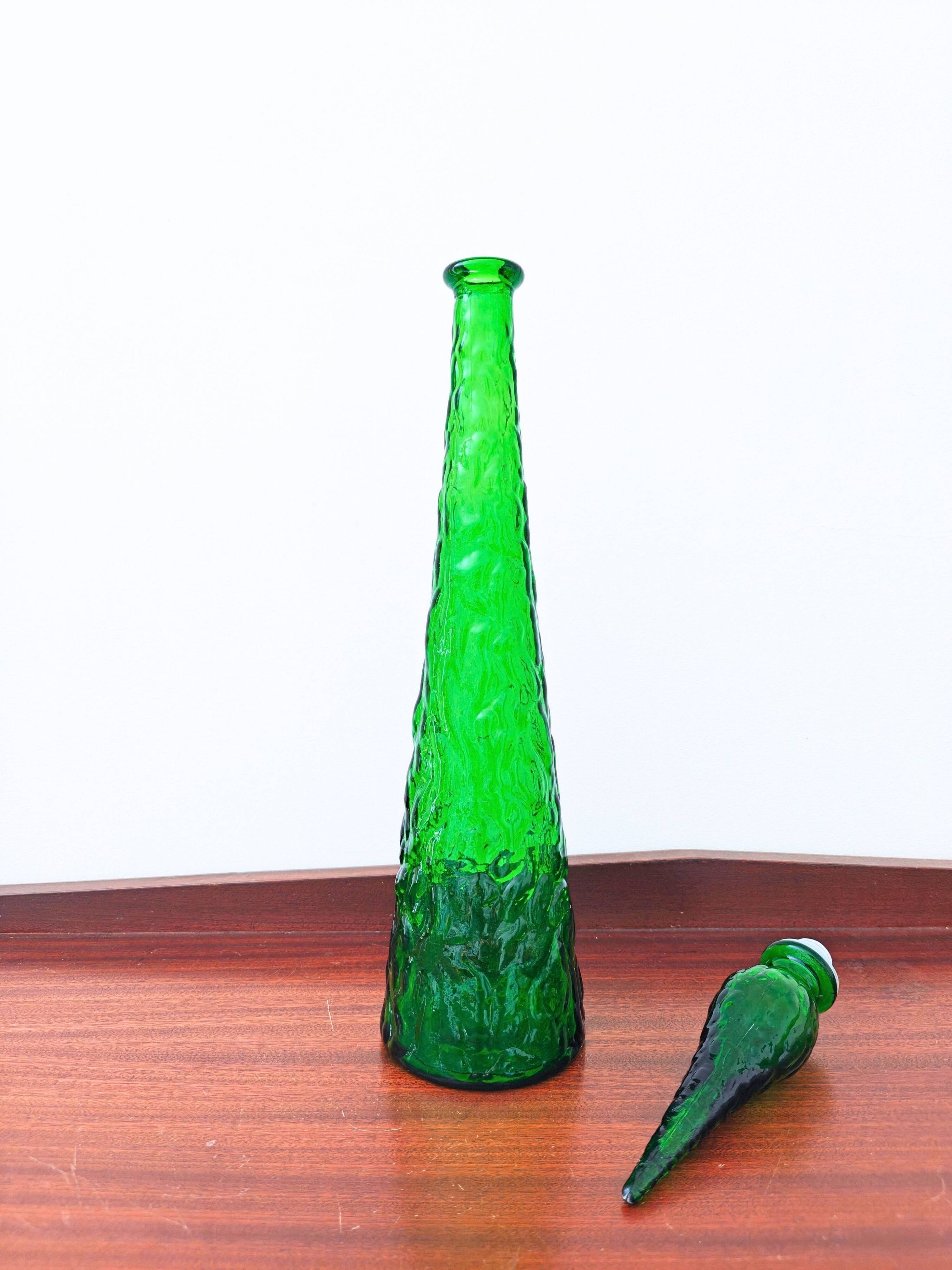 Italian carafe Empoli green with flame stopper