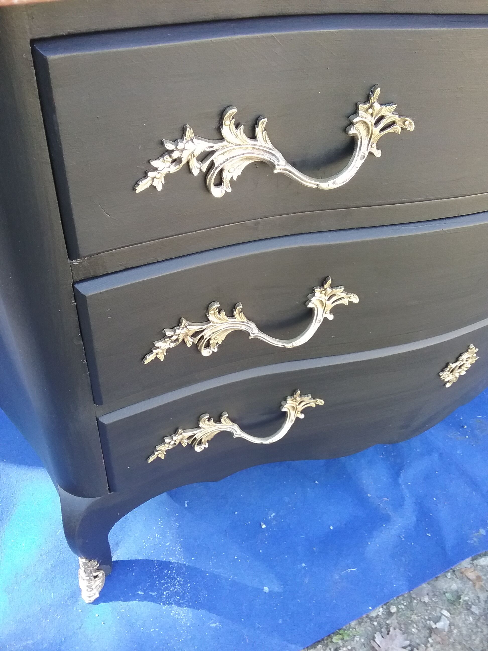 Black chest of drawers style L XV