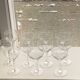 10 wine glasses, carved transparent glass, art deco cups, old and trendy