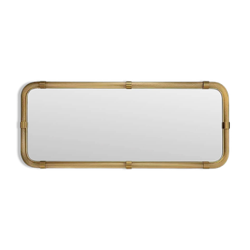 Monumental Italian Venetian "Torciglione" Tea Towel Murano Glass Wall Mirror