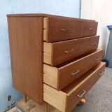 Commode vintage chêne clair