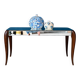 Art Deco coffee table with bevelled mirror from the 1940s, bohemian chic.