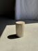 Small accent table in speckled white beige petrified wood H29 D18 - 3327