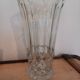 Clear cut glass vase