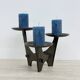 Modernist sculptural brutalist solid bronze metal candleholder, France, 1960s