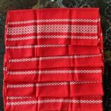 Set of six napkins in cotton / linen vintage dimension: height -52cm- width -48cm-