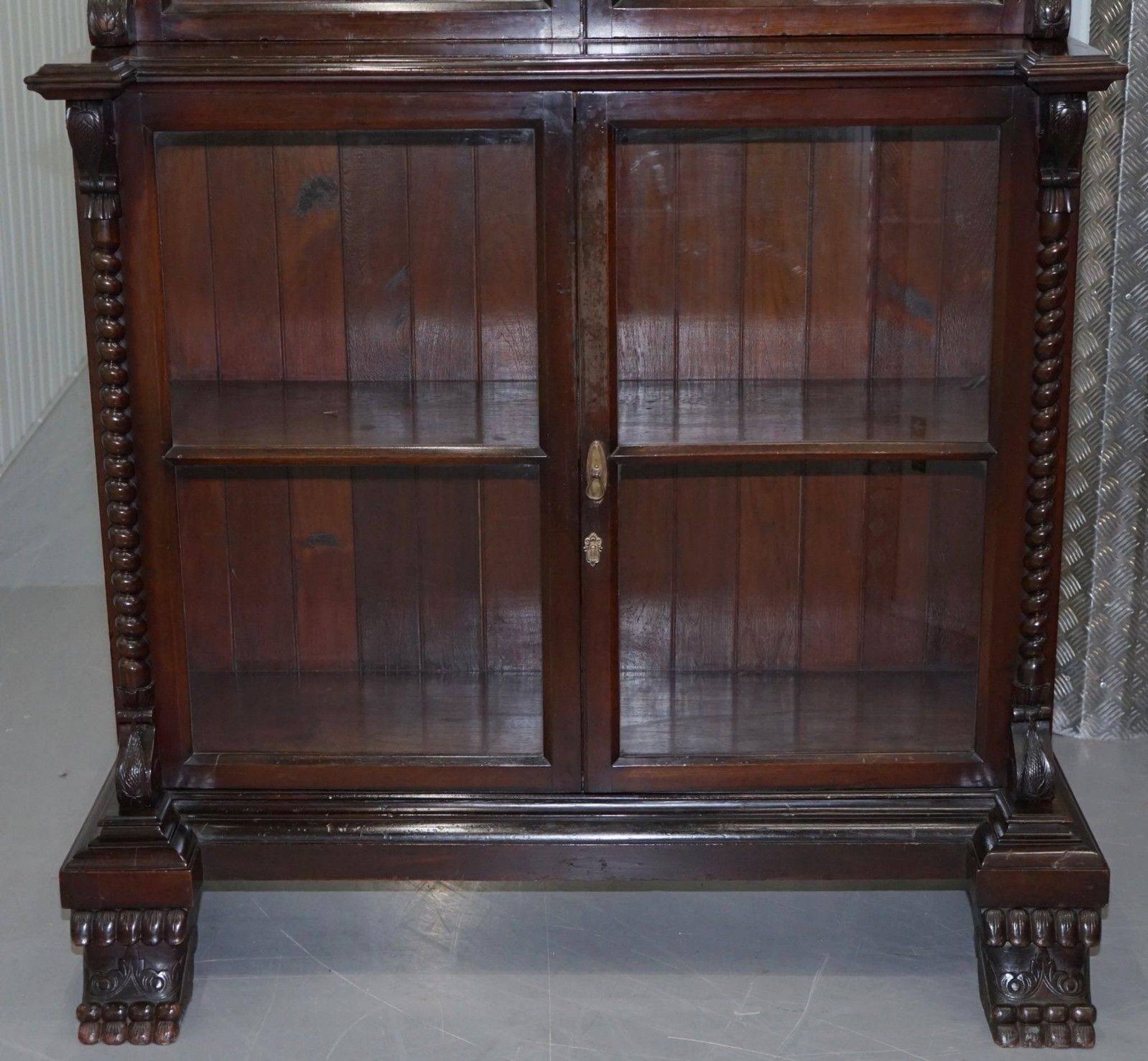 Victorian library in hand-carved hardwood