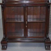 Victorian library in hand-carved hardwood