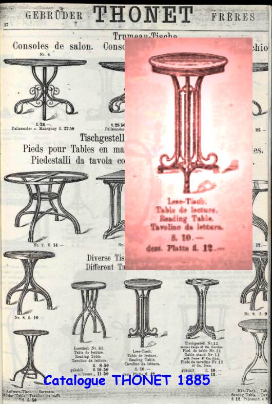 Thonet N°1 Art Nouveau reading table - 1895 -
