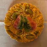 Set of 8 Sarreguemines barbotine dessert plates