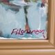 Vintage oil on canvas signed - Framed landscape of Vécétie
