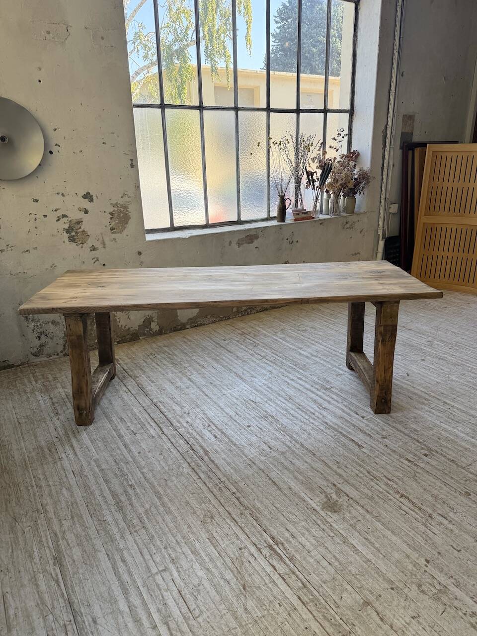 1950s pine farmhouse table 220cm