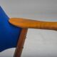 Armchair in Blue and Teak by Alf Svensson for Dux, 1960s