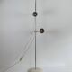 Vintage adjustable floor lamp, chrome and pressed moulded beige ABS, France 1970.
