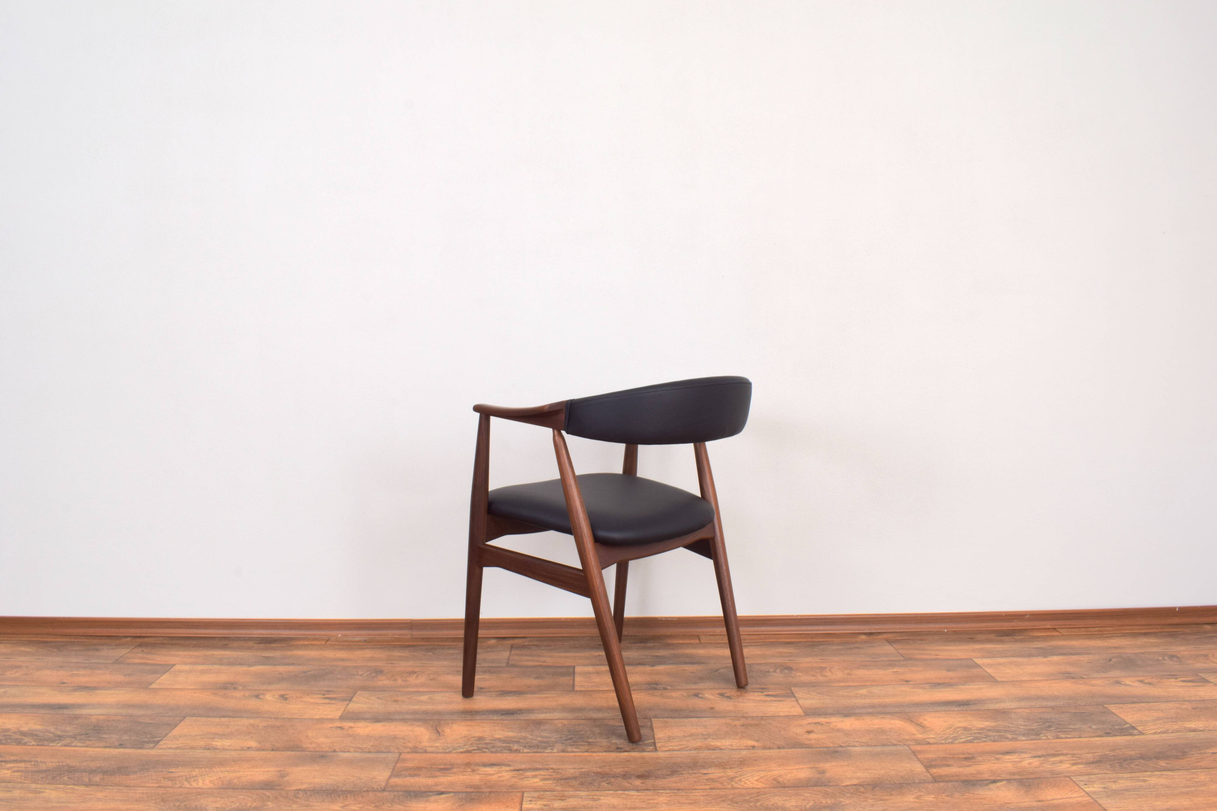 Danish Teak & Leather Armchair by Th. Harlev for Farstrup Møbler