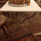 Rectangular Bistro Table, White Marble