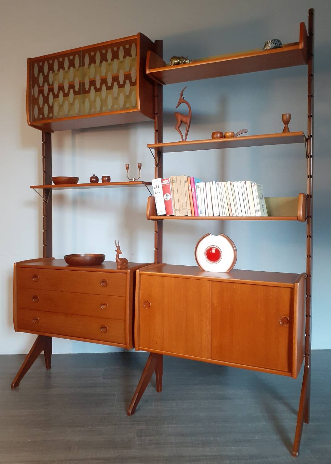 Ergo Teak Storage Cabinet, Vintage Scandinavian 1960s