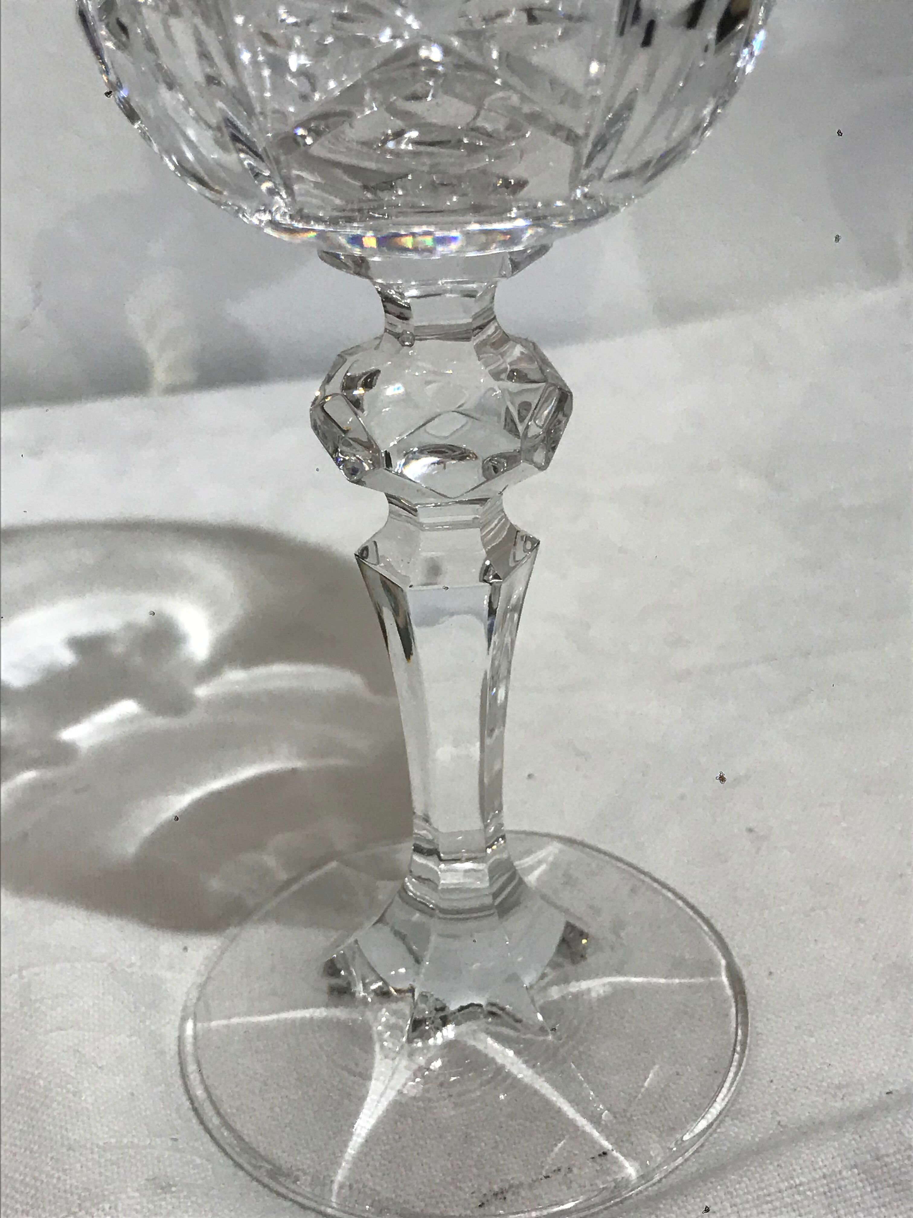3 crystal glasses