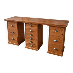 Bureau en bois massif - industriel