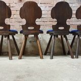 Set of 6 brutalist bistro chairs 1960
