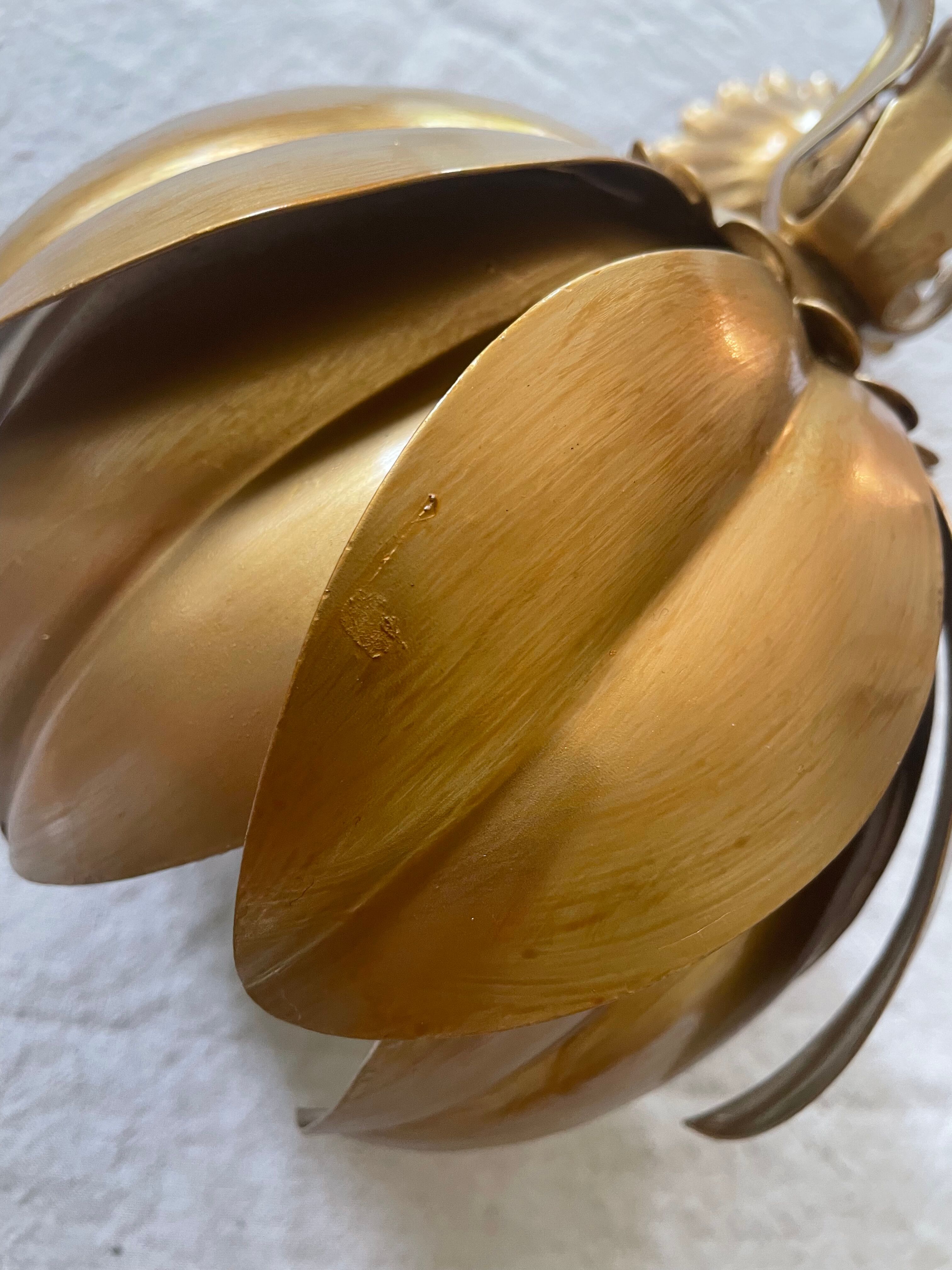 Metal flower chandelier