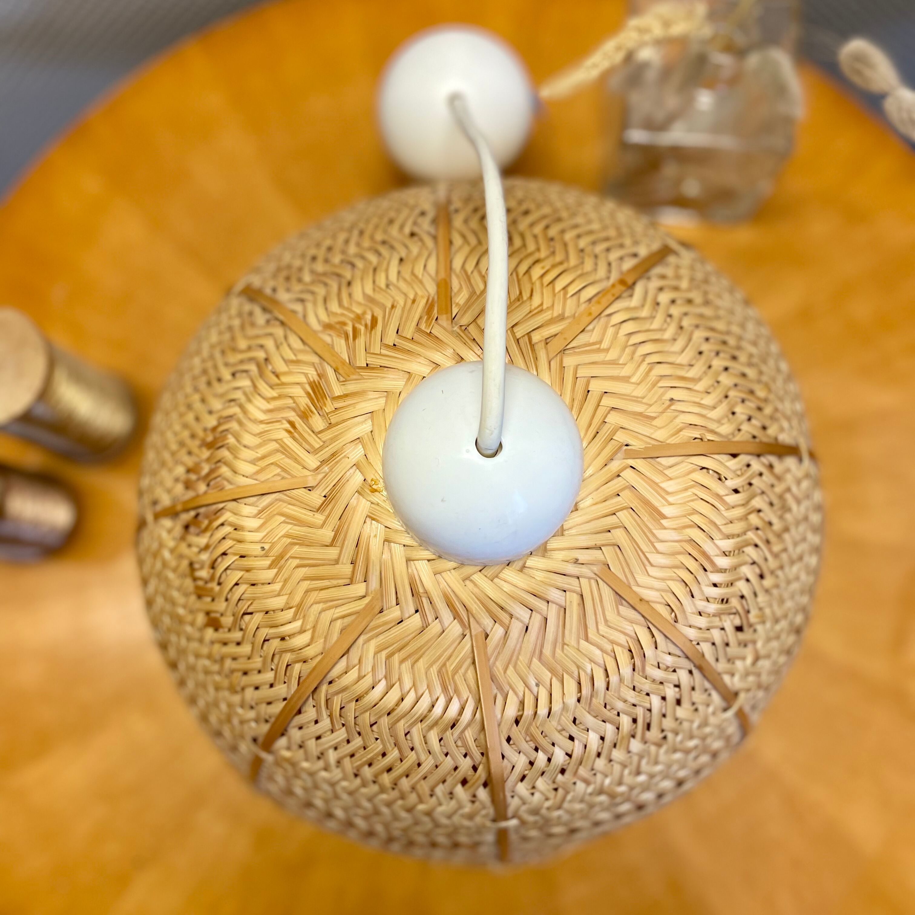 Suspension flower rattan wicker vintage