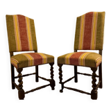 Ensemble de chaises tapissées style Louis XIII