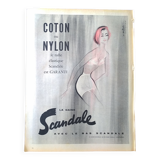 Une illustration d'époque  , mode femme  marque : Scandale