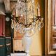 19th C Antique French crystal table lamp
