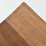 4x6 Checkered Pattern Camel Brown Vintage Kilim Rug, 140x172Cm