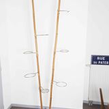 Indoor rotating plant holder 1960 bamboo and brass