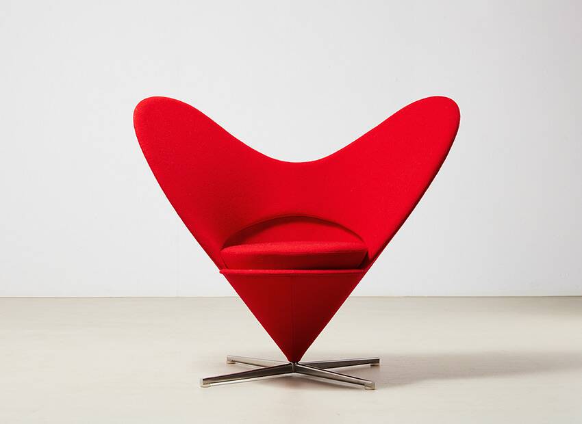 Verner Panton Heart Cone Chair for Vitra 1958/2003