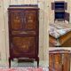 Cabinet Louis XV en bois de rose, chêne et dessus marbre, travail des années 70