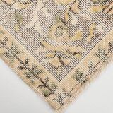 5x9 Cream & Brown Turkish Vintage Rug 162x260Cm SK 24779