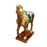 Cheval chinois vintage de style dynastie Tang des années 1970