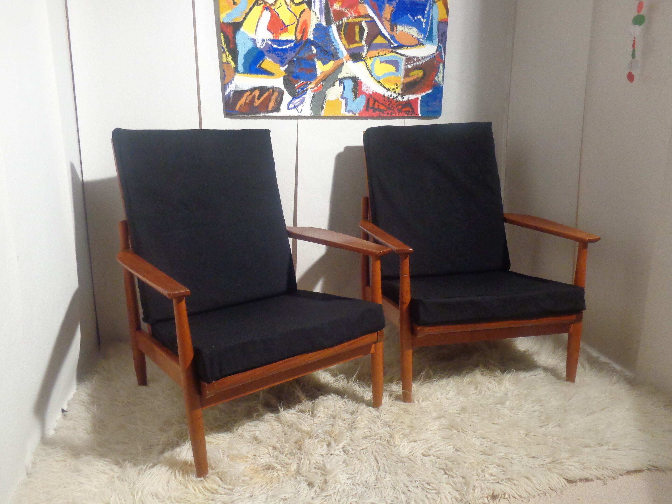 Pair of scandinavian armchairs of the years 60