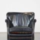 Fauteuil en cuir de vachette noir