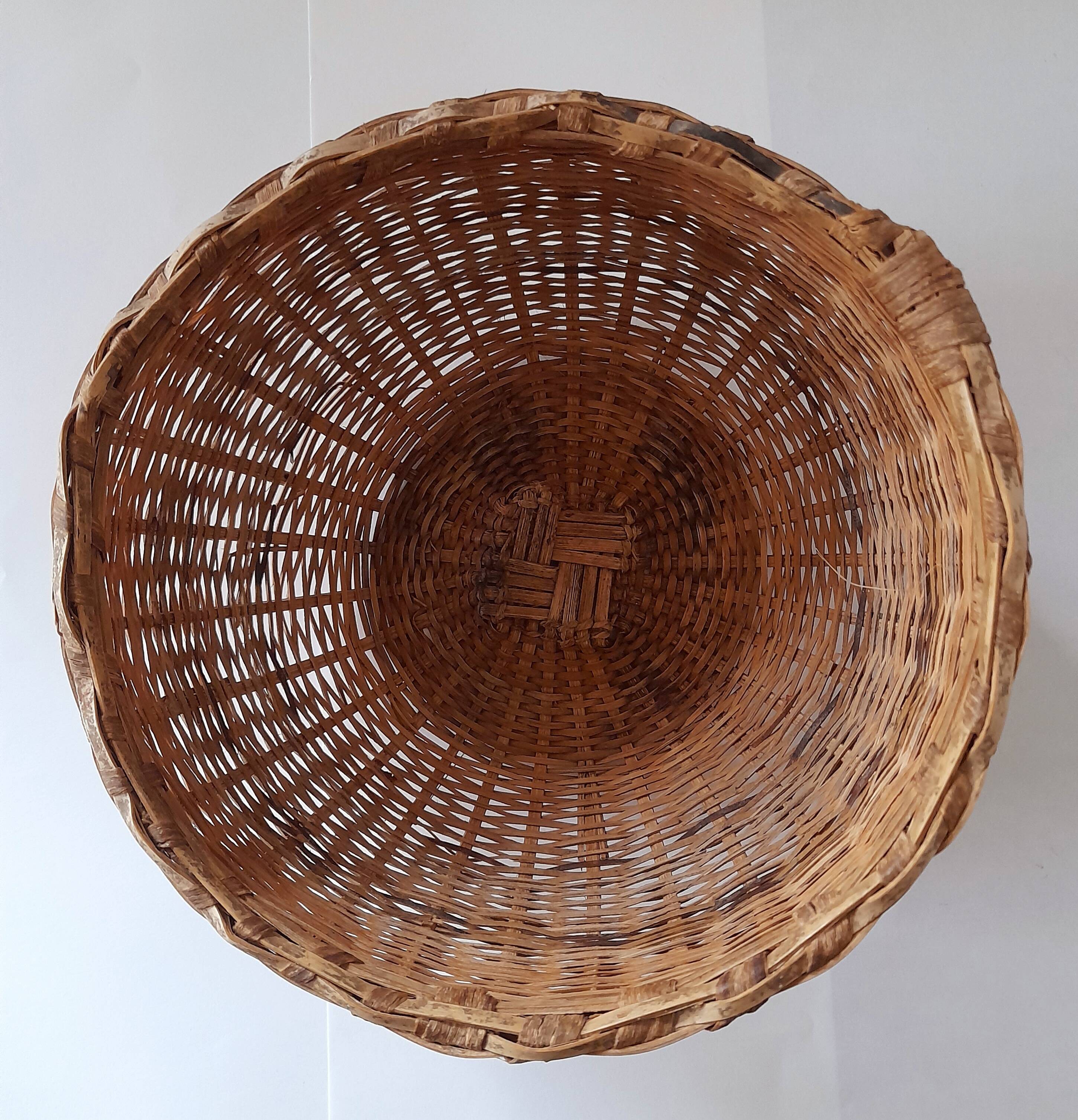 Vintage rattan basket