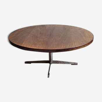 Round rosewood coffee table