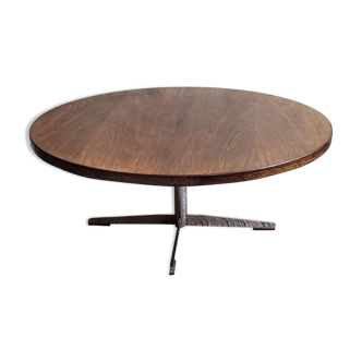 Round rosewood coffee table