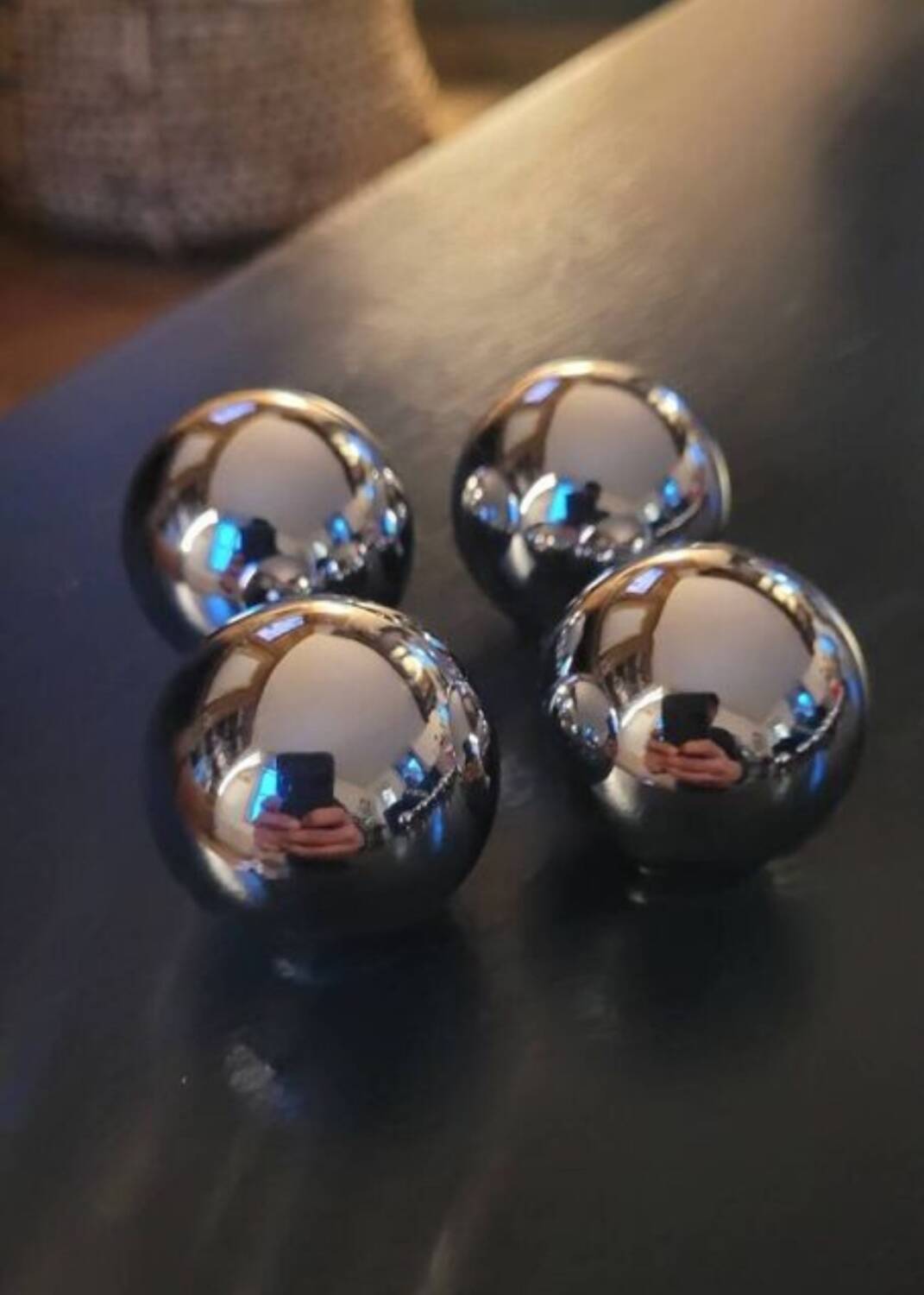 4 chrome brass furniture knobs
