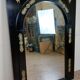 Miroir Empire en bois laqué noir et bronze doré époque XIXeme