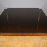 Chrome dining table and 1970 grey smoked glass