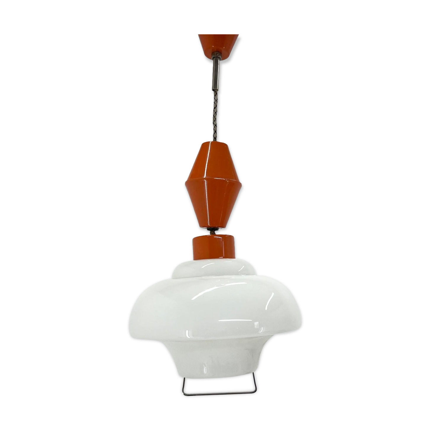 1950's Pull-down Pendant Light, Czechoslovakia