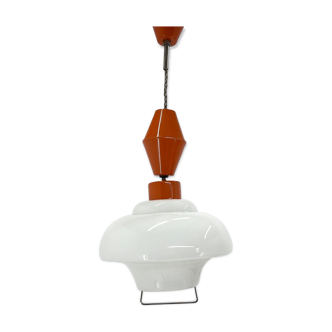 1950's Pull-down Pendant Light, Czechoslovakia