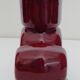 Bordeaux ceramic candle holder, signed Vallauris