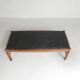 Vintage oak coffee table with a slate top in an oak frame, 1960s.
