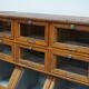 Very large Dutch oak showcase for grocery or haberdashery, 1920s-1930s