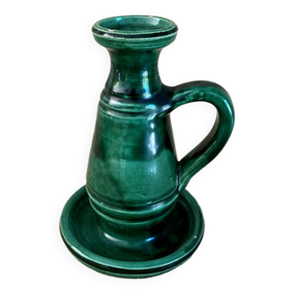Vase vintage / bougeoir ancien en grès